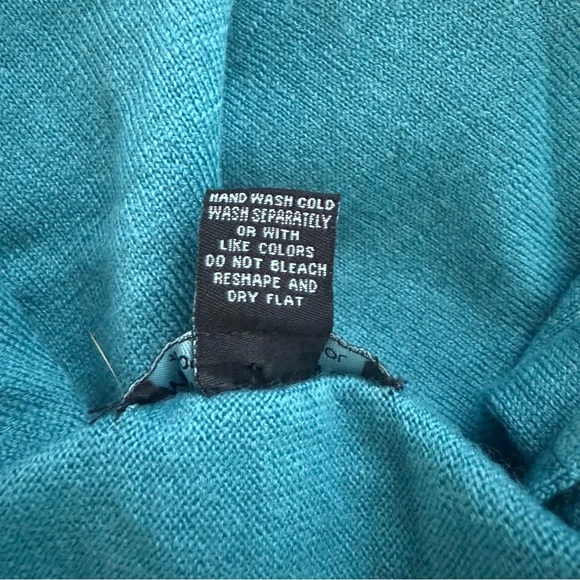 Cynthia Rowley Turquoise Merino Wool Boho Sweater - Picture 4 of 4